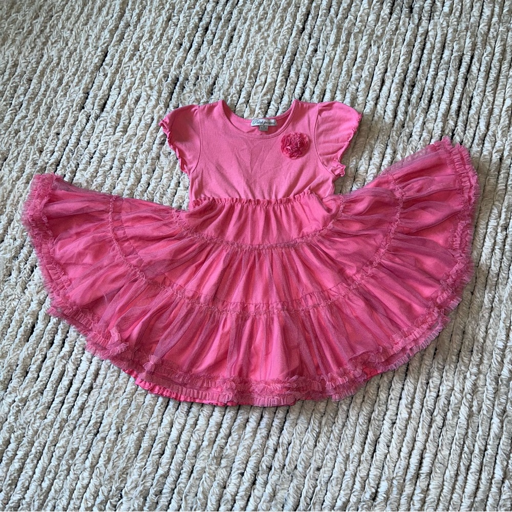 Patch princess twirl dress size 4 years in peach